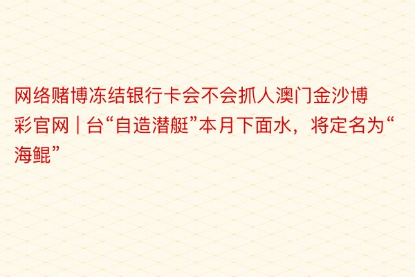 网络赌博冻结银行卡会不会抓人澳门金沙博彩官网 | 台“自造潜艇”本月下面水，将定名为“海鲲”